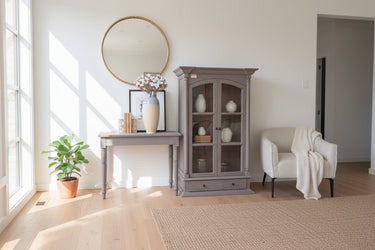 Secretary's Cabinet Antique Grey Old Pine at Online8 Furniture Auckland NZ