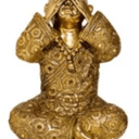 See No Evil Boy Monk Statue - Gold at Online8 Furniture Auckland NZ