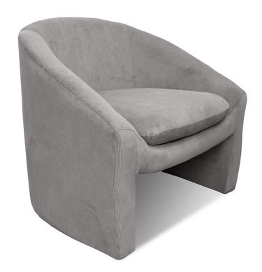 Shackelton Corduroy Occasional Chair - Grey at Online8 Furniture Auckland NZ