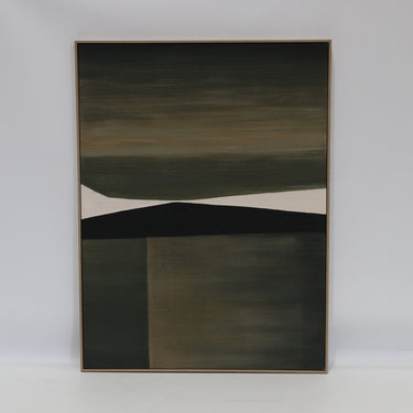 Shadow Form Abstract Wall Art - Olive Smoke at Online8 Furniture Auckland NZ