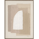 Shapes Hand Painted Framed Canvas - Natural at Online8 Furniture Auckland NZ