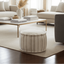 Shaw Handloom Pouf. - Natural at Online8 Furniture Auckland NZ