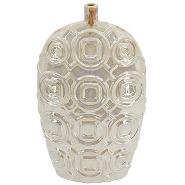 SHELBY SHORT IRIDESCENT GLAZE CERAMIC VASE at Online8 Furniture Auckland NZ