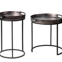 Side Table Set of 2 - Bronze & Black at Online8 Furniture Auckland NZ