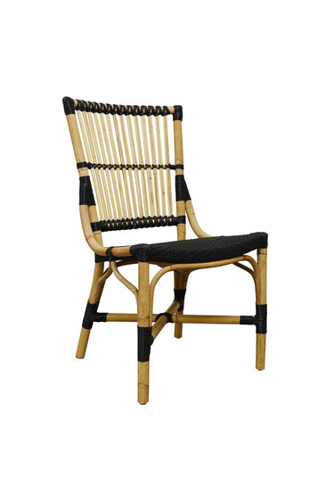 SIKA Affair Monique Rattan Dining Chair - Natural/Black at Online8 Furniture Auckland NZ