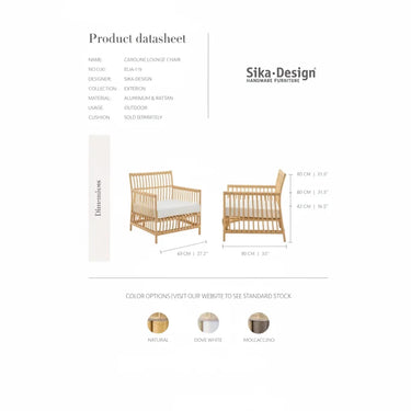 Sika Design Caroline Exterior Lounge Chair at Online8 Furniture Auckland NZ