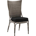 SIKA Originals Melody Rattan Side Chair w/Black Seat Cushion - Taupe at Online8 Furniture Auckland NZ