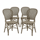 SIKA Originals Rossini Rattan Dining Chair - Taupe Set/4 at Online8 Furniture Auckland NZ