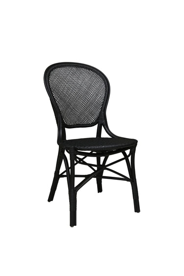 SIKA Originals Rossini Rattan Side Chair - Black at Online8 Furniture Auckland NZ