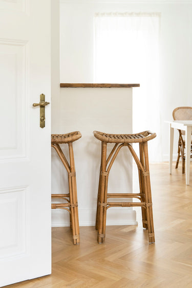 SIKA Originals Salsa Rattan Barstool - Antique 63cm at Online8 Furniture Auckland NZ