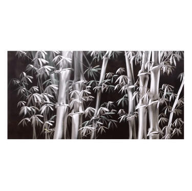 Silver Bamboo Aluminium Wall Art 60X120 at Online8 Furniture Auckland NZ