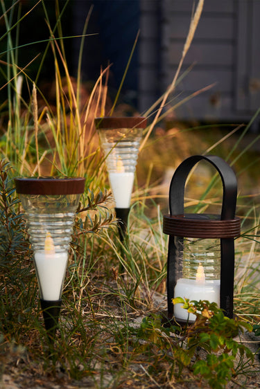 SIRIUS SOLAR Aston Lantern Black/Brown at Online8 Furniture Auckland NZ