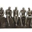 Sitting Men Statue - Silver at Online8 Furniture Auckland NZ