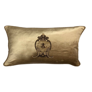 Snugg+Co Cushion Cover- Antique Gold W/Gold Wreath at Online8 Furniture Auckland NZ