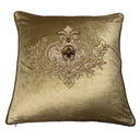 Snugg+Co Cushion Cover - Antique Gold W/Gold Wreath at Online8 Furniture Auckland NZ