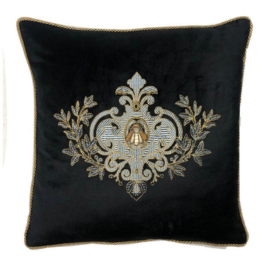 Snugg+Co Cushion Cover - Black W/ Gray Wreath at Online8 Furniture Auckland NZ