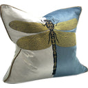 Snugg+Co Cushion Cover - Blue/White/Gold at Online8 Furniture Auckland NZ