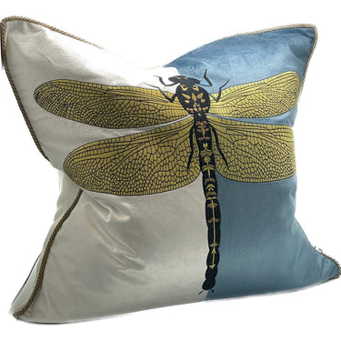 Snugg+Co Cushion Cover - Blue/White/Gold at Online8 Furniture Auckland NZ