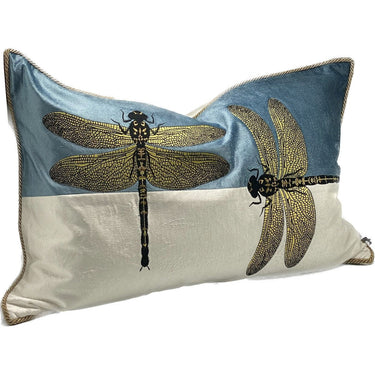 Snugg+Co Cushion Cover - Blue/White/Gold at Online8 Furniture Auckland NZ