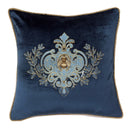 Snugg+Co Cushion Cover - Teal W/Blue Wreath at Online8 Furniture Auckland NZ
