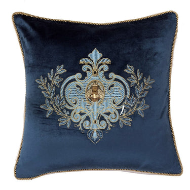 Snugg+Co Cushion Cover - Teal W/Blue Wreath at Online8 Furniture Auckland NZ