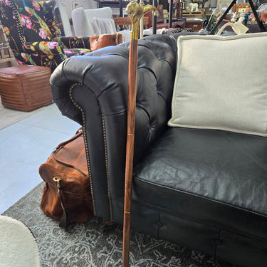 Solid Brass Lion Head Handle Walking Stick at Online8 Furniture Auckland NZ