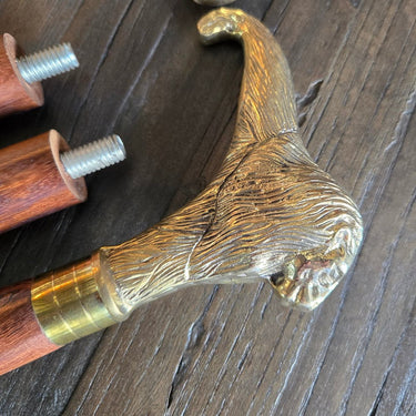 Solid Brass Lion Head Handle Walking Stick at Online8 Furniture Auckland NZ
