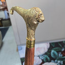 Solid Brass Lion Head Handle Walking Stick at Online8 Furniture Auckland NZ