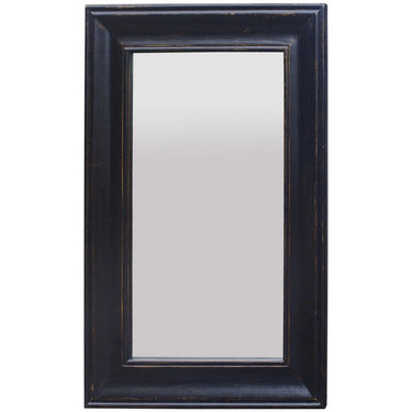 Solid Oak Wall Mirror-Black at Online8 Furniture Auckland NZ