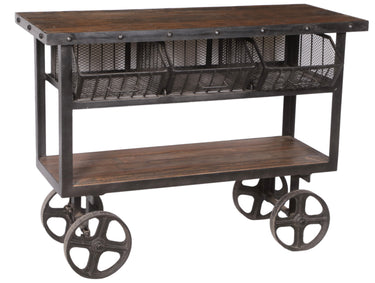 Solid Teak Trolley Kitchen Bench at Online8 Furniture Auckland NZ