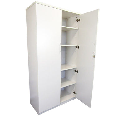 Sonic White 1800H Storage Cupboard at Online8 Furniture Auckland NZ