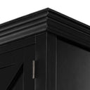 Sorrento Large Glass Door Hamptons Cabinet Black at Online8 Furniture Auckland NZ