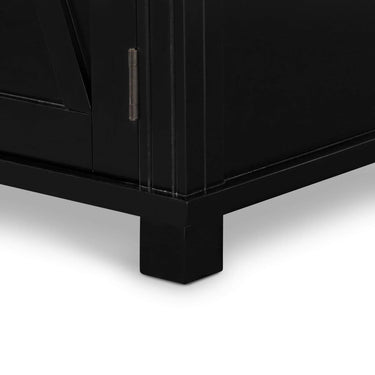 Sorrento Large Glass Door Hamptons Cabinet Black at Online8 Furniture Auckland NZ