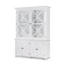 Sorrento Large Glass Door Hamptons Cabinet White at Online8 Furniture Auckland NZ