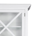 Sorrento Large Glass Door Hamptons Cabinet White at Online8 Furniture Auckland NZ