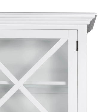 Sorrento Large Glass Door Hamptons Cabinet White at Online8 Furniture Auckland NZ