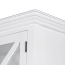 Sorrento Large Glass Door Hamptons Cabinet White at Online8 Furniture Auckland NZ