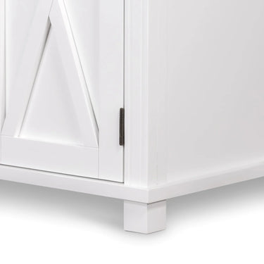 Sorrento Large Glass Door Hamptons Cabinet White at Online8 Furniture Auckland NZ
