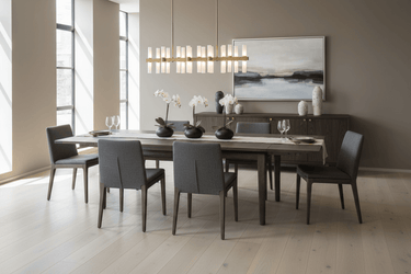 Southbank Double Extension Dining Table - Dark Oak at Online8 Furniture Auckland NZ