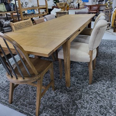 Southbank Double Extension Dining Table - Light Oak at Online8 Furniture Auckland NZ