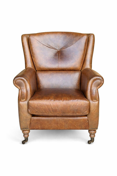 Springfield Aged Leather Armchair – Cognac at Online8 Furniture Auckland NZ
