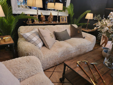 St Moritz Faux Fur 3 Seater Sofa at Online8 Furniture Auckland NZ