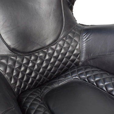 Stallion Black Leather Saddle Armchair at Online8 Furniture Auckland NZ