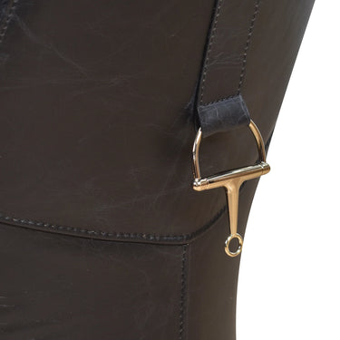 Stallion Black Leather Saddle Armchair at Online8 Furniture Auckland NZ