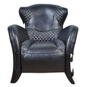 Stallion Black Leather Saddle Armchair at Online8 Furniture Auckland NZ