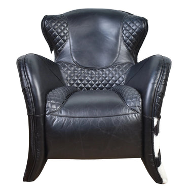 Stallion Black Leather Saddle Armchair at Online8 Furniture Auckland NZ