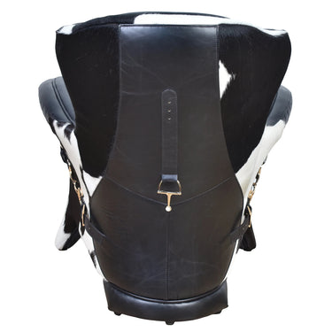 Stallion Black Leather Saddle Armchair at Online8 Furniture Auckland NZ