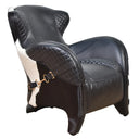 Stallion Black Leather Saddle Armchair at Online8 Furniture Auckland NZ