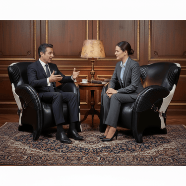 Stallion Black Leather Saddle Armchair at Online8 Furniture Auckland NZ