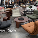Staten Leather Swivel Chair - Tan at Online8 Furniture Auckland NZ